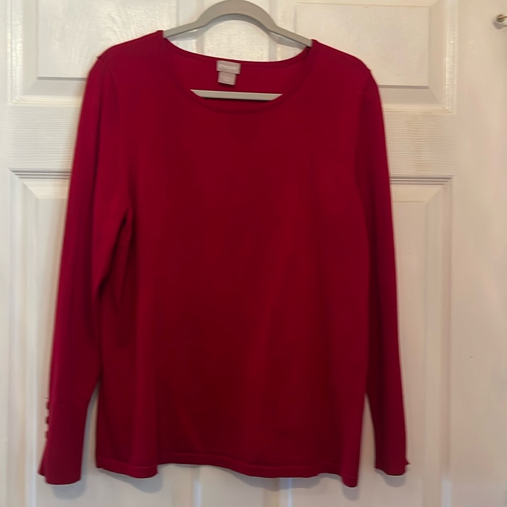 Red Chico’s Sweater Chico’s Size 1/Med